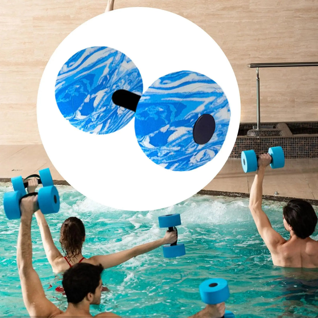 Aquatic Exercise Floating Dumbbell Pool Aquatic Water Sports Aerobic Resistance Fitness for Men and Women, Lightweight EVA