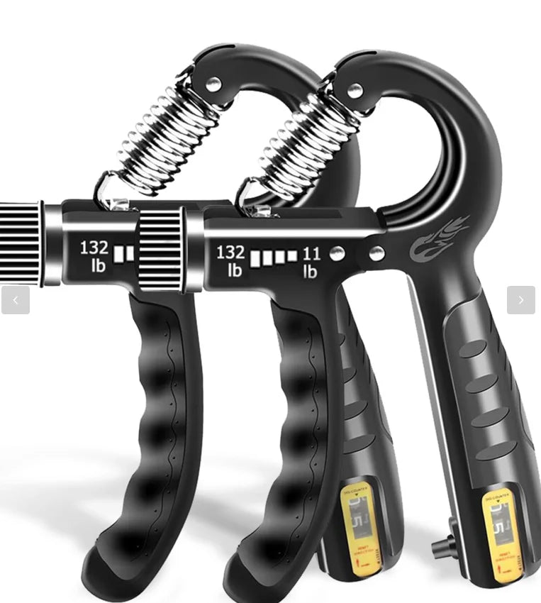 5-Pack Grip Trainer Kit: Finger/Hand Exercisers, Hand Gripper, Stress Ball & Forearm Ring for Muscle Build & Injury Recov