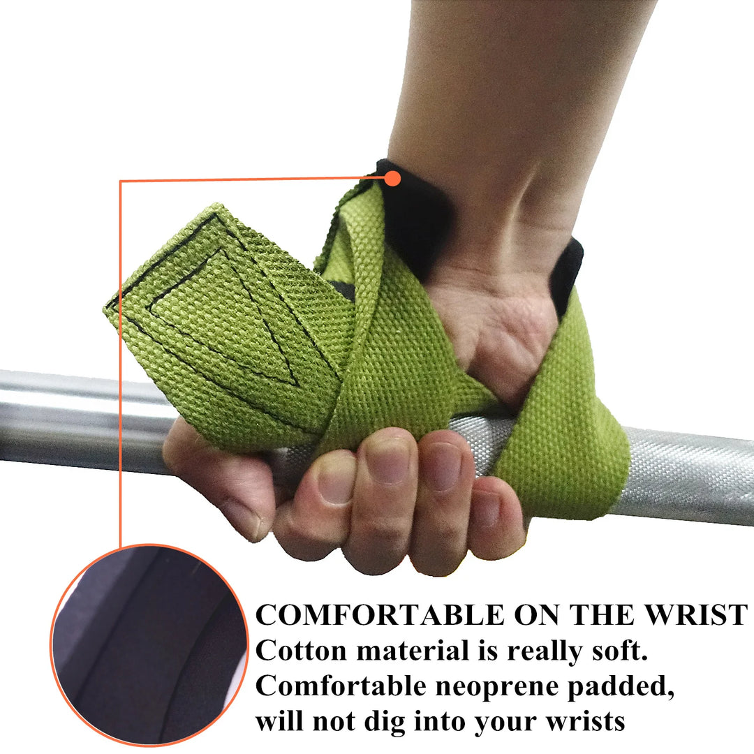 1 Pair Gym Lifting Straps Fitness Gloves Anti-slip Hand Wraps Wrist Straps Support For Weight Lifting Powerlifting Training
