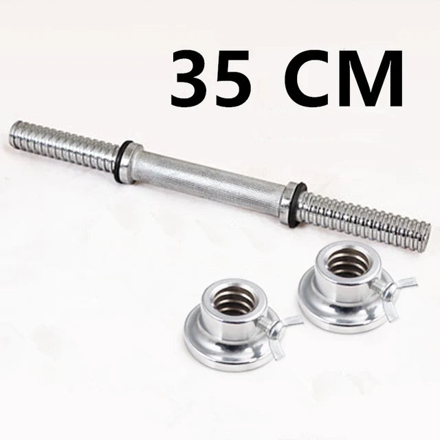 30/34/40/45/50cm Lenght For Home Gym Fitness Dumbbell Bars With Clamps 25mm Standard Threaded Dumbbell Handles F2105