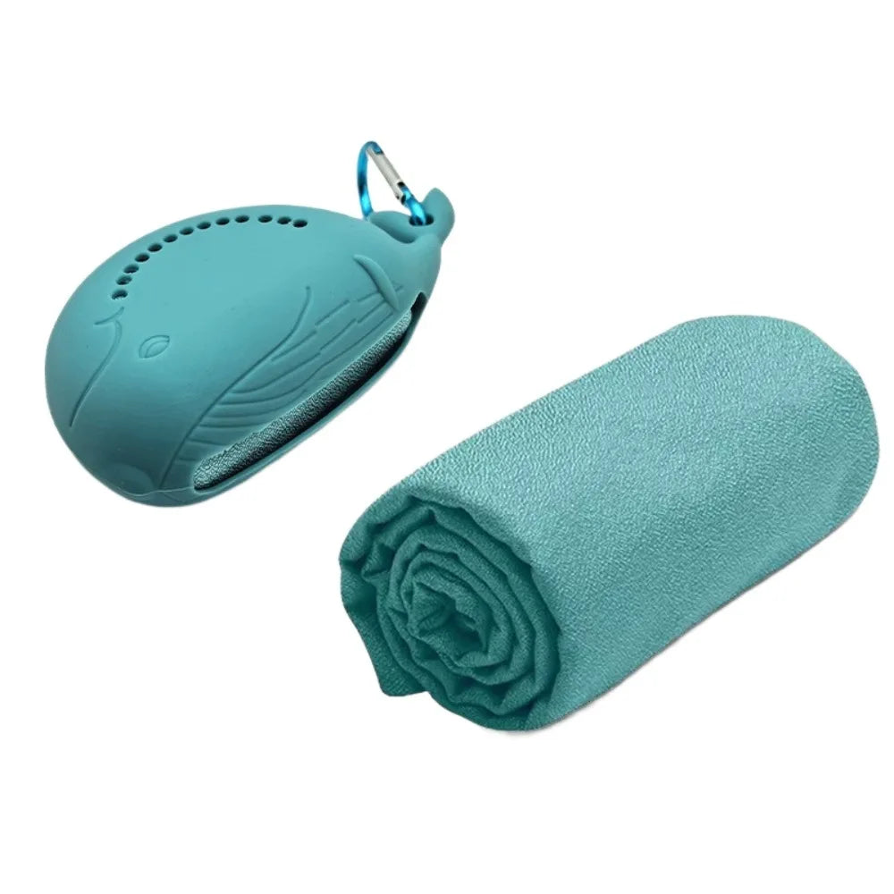 Quick Drying Cooling Ice Towel for Outdoor Portable Cute Bag Fitness Cool Towel with Buckle Microfiber Sports Cold Towel