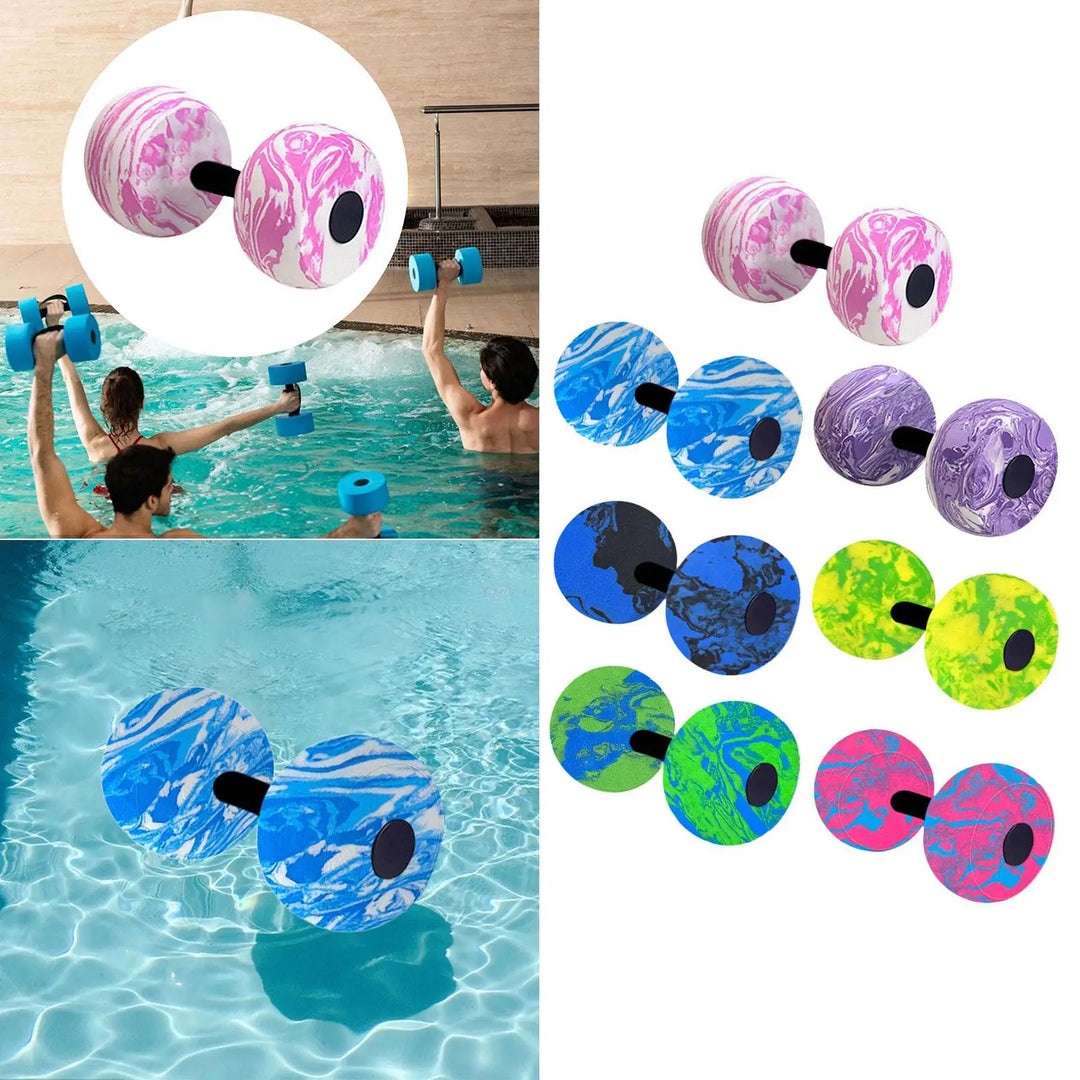 Aquatic Exercise Floating Dumbbell Pool Aquatic Water Sports Aerobic Resistance Fitness for Men and Women, Lightweight EVA