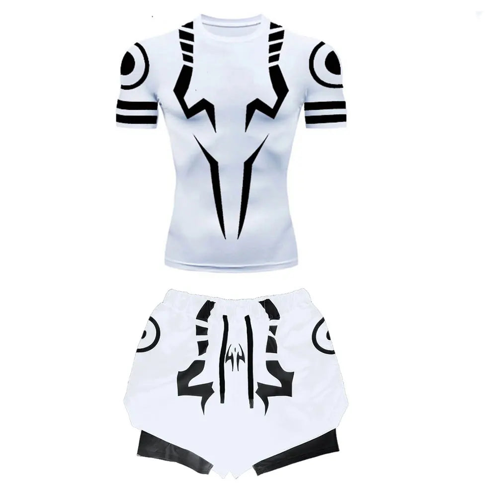 Anime Jujutsu Kaisen Compression Set Fitness Suit