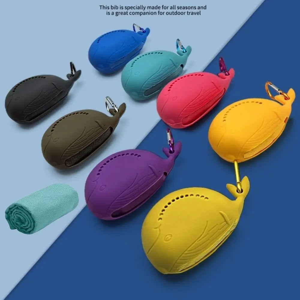 Quick Drying Cooling Ice Towel for Outdoor Portable Cute Bag Fitness Cool Towel with Buckle Microfiber Sports Cold Towel
