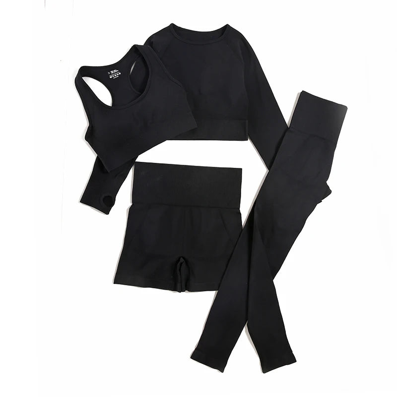 2/3/4pcs Seamless Yoga Set Gym Clothes Sportswear