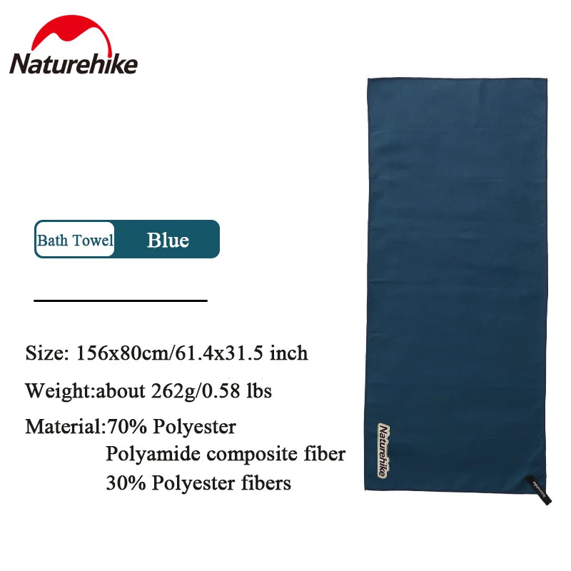 Naturehike Beach Towel Antibacterial Quick Dry Towel Fitness Swim Towel Lightweight Outdoor Hiking Towel Camping Travel Towel