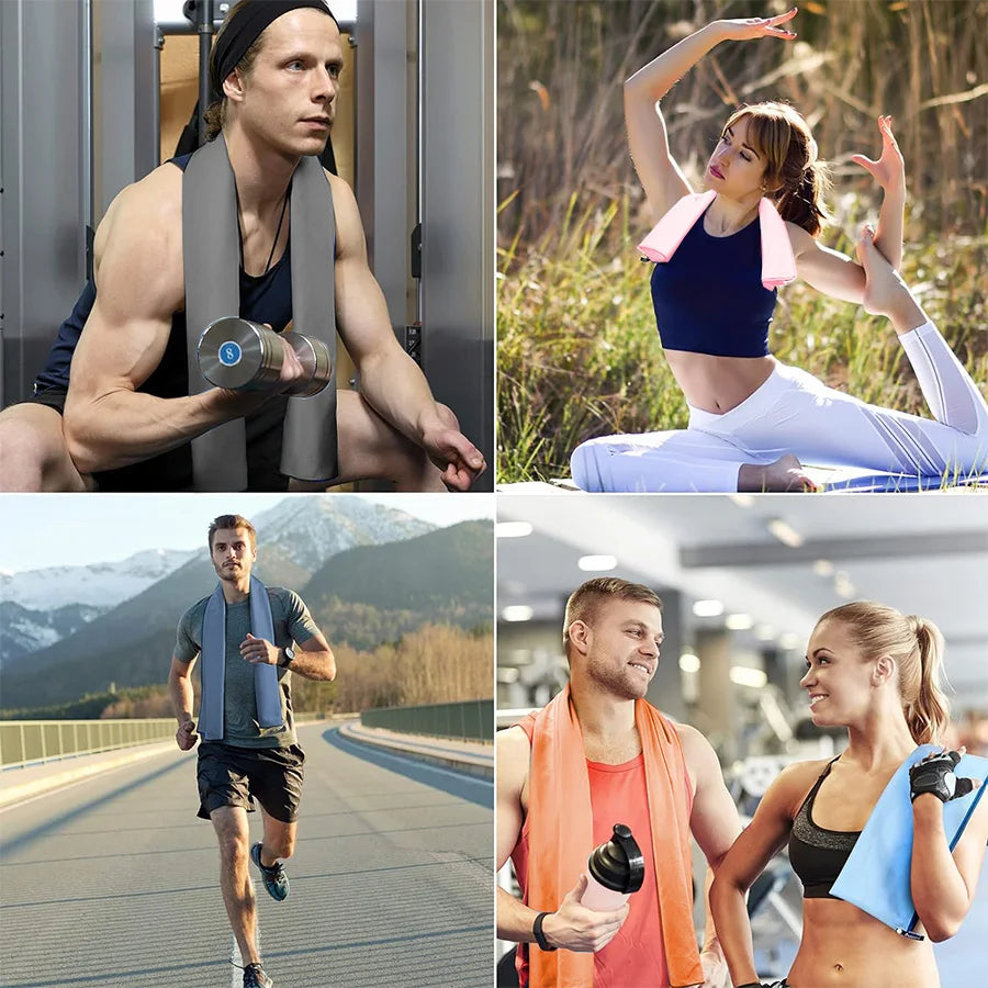 Microfiber Fitness Towel Bath Towel Set Sweat Absorbent Sports Towel  Yoga Towel Fitness Towel Gym Towel  Suitable for Travel