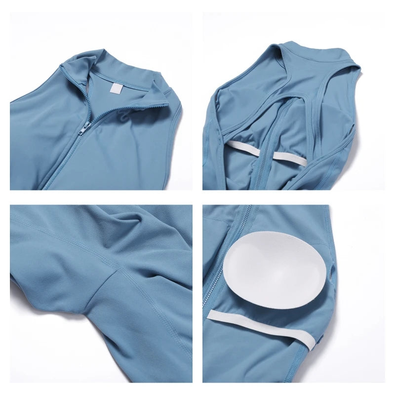 V Back One-piece Suit Women Sports