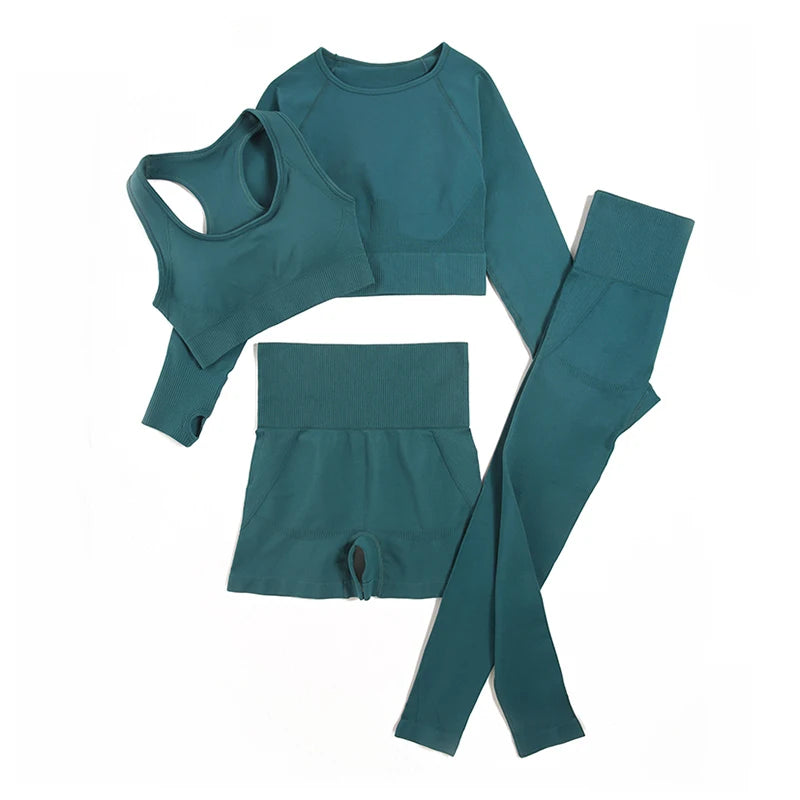 2/3/4pcs Seamless Yoga Set Gym Clothes Sportswear