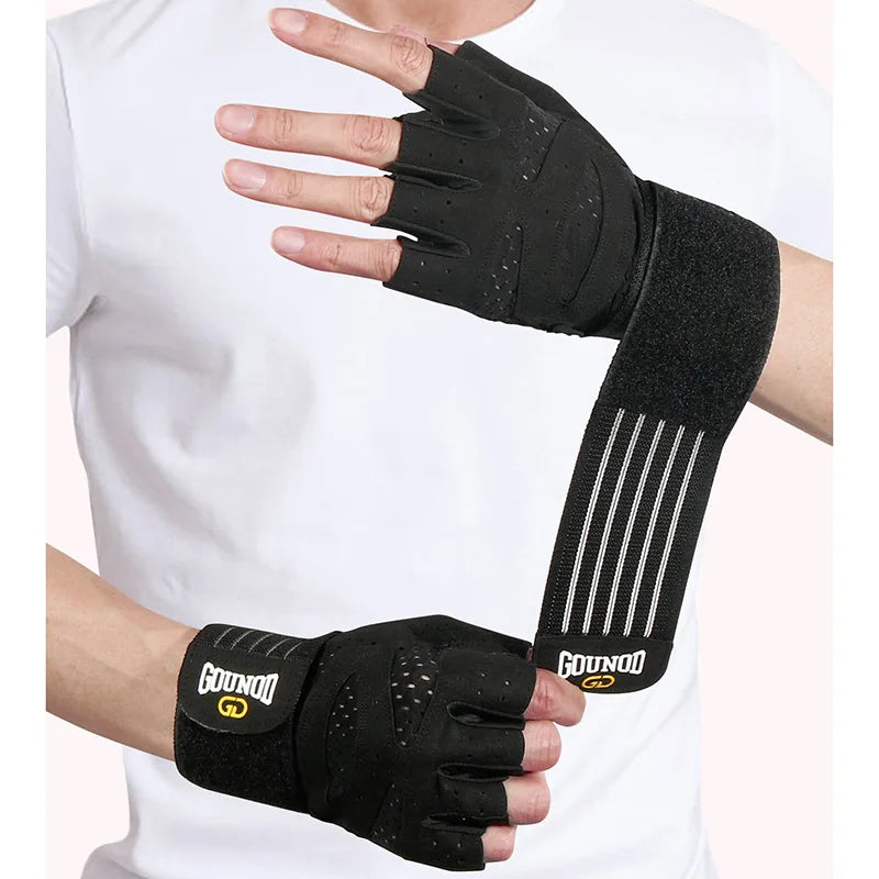Weightlifting Gloves Wristband Support Breathable Anti-Slip