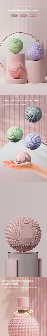 Fascial Ball Foot Massage Ball for Muscle Relaxation Yoga Pilates Magnetic Hedgehog Design with Arch Peanut Home Gym Equipment