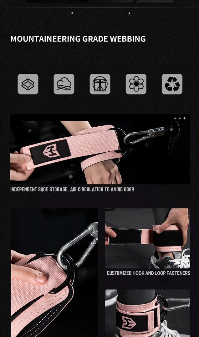 Fitness Ankle Straps Adjustable D-Ring Support Cuffs Gym Leg Strength Workouts Pulley With Buckle Sports Guard Safety Abductors
