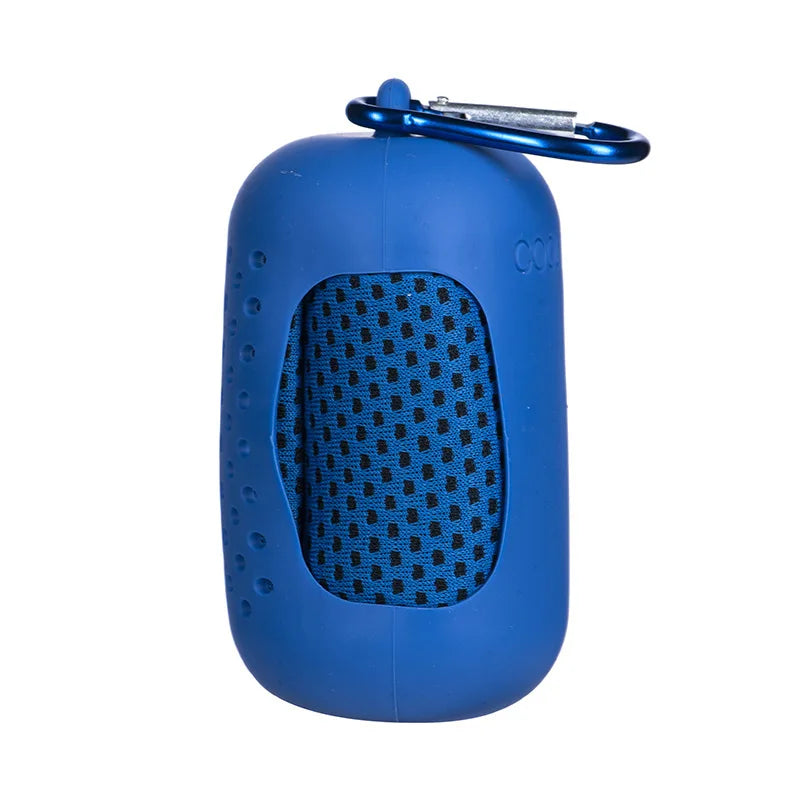 Portable Mini Silicone Set Cold Towel Outdoor Cooling Towel Heat Dissipation Sweat Absorption Quick-drying Fitness Hair