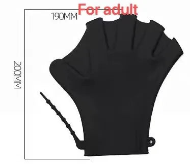 Child Adult Swimming Gloves Webbed Fitness Water Resistance Training Gloves Silicon Swimming Diving Glove Swim Training Mittens