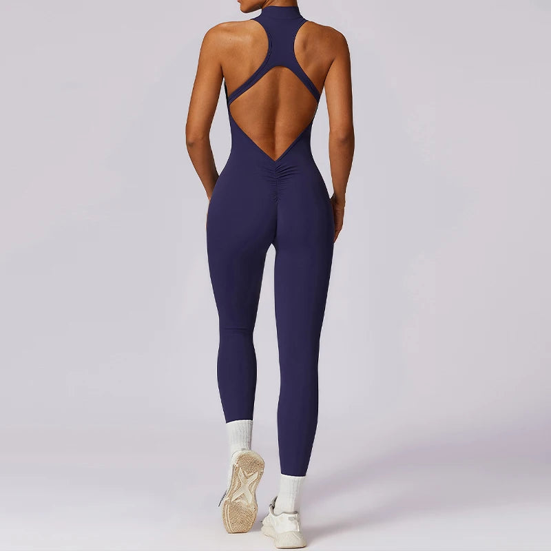 V Back One-piece Suit Women Sports