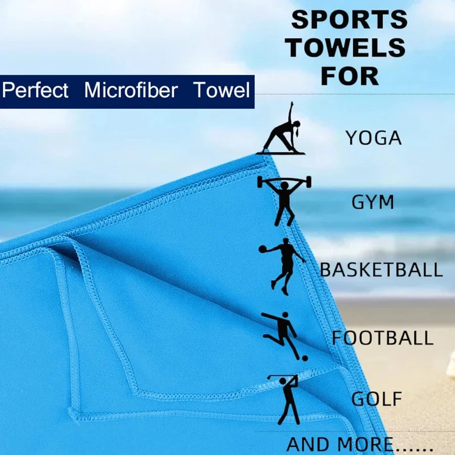 Microfiber Towel 1PC-Quick Dry Super Absorbent&Ultralight for Gym,Swim,Yoga Beach,Camping-Portable Fitness&Pool Accessories