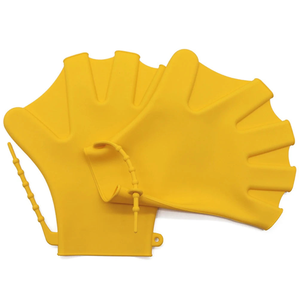 Child Adult Swimming Gloves Webbed Fitness Water Resistance Training Gloves Silicon Swimming Diving Glove Swim Training Mittens