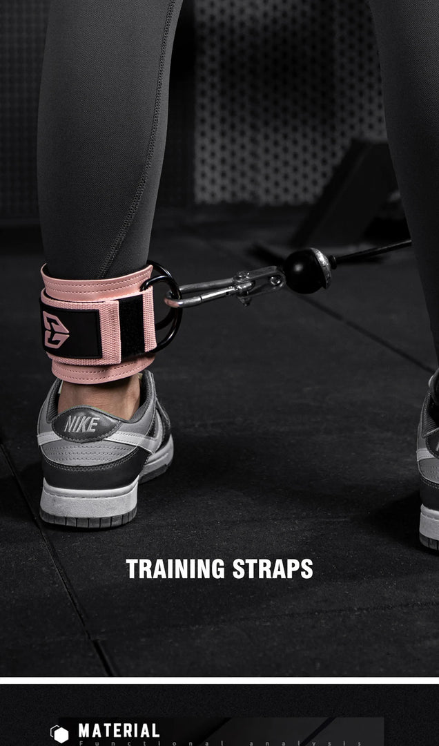 Fitness Ankle Straps Adjustable D-Ring Support Cuffs Gym Leg Strength Workouts Pulley With Buckle Sports Guard Safety Abductors