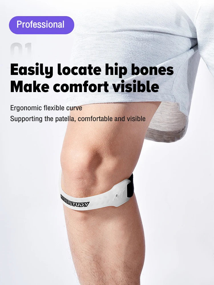 New Materials PVC Patellar Strap Knee Pads Support Waterproof Sweatproof Adjustable Knee Strap for Gym Sport Fitness Running 1PC