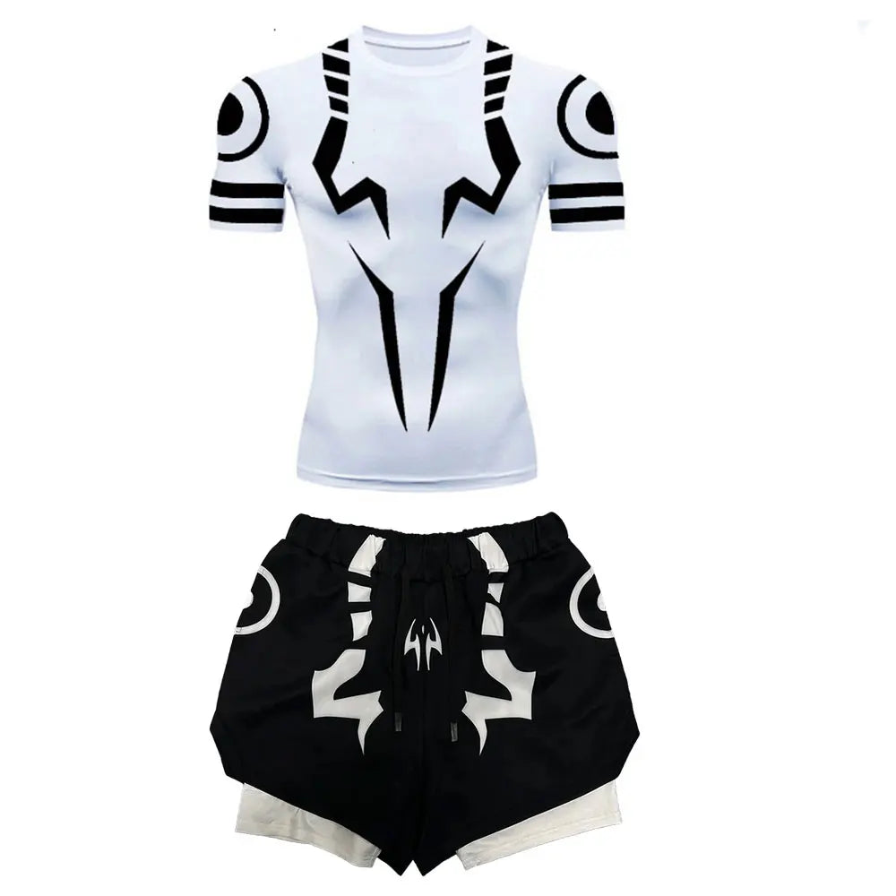 Anime Jujutsu Kaisen Compression Set Fitness Suit