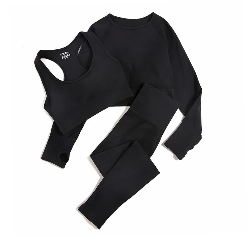 2/3/4pcs Seamless Yoga Set Gym Clothes Sportswear