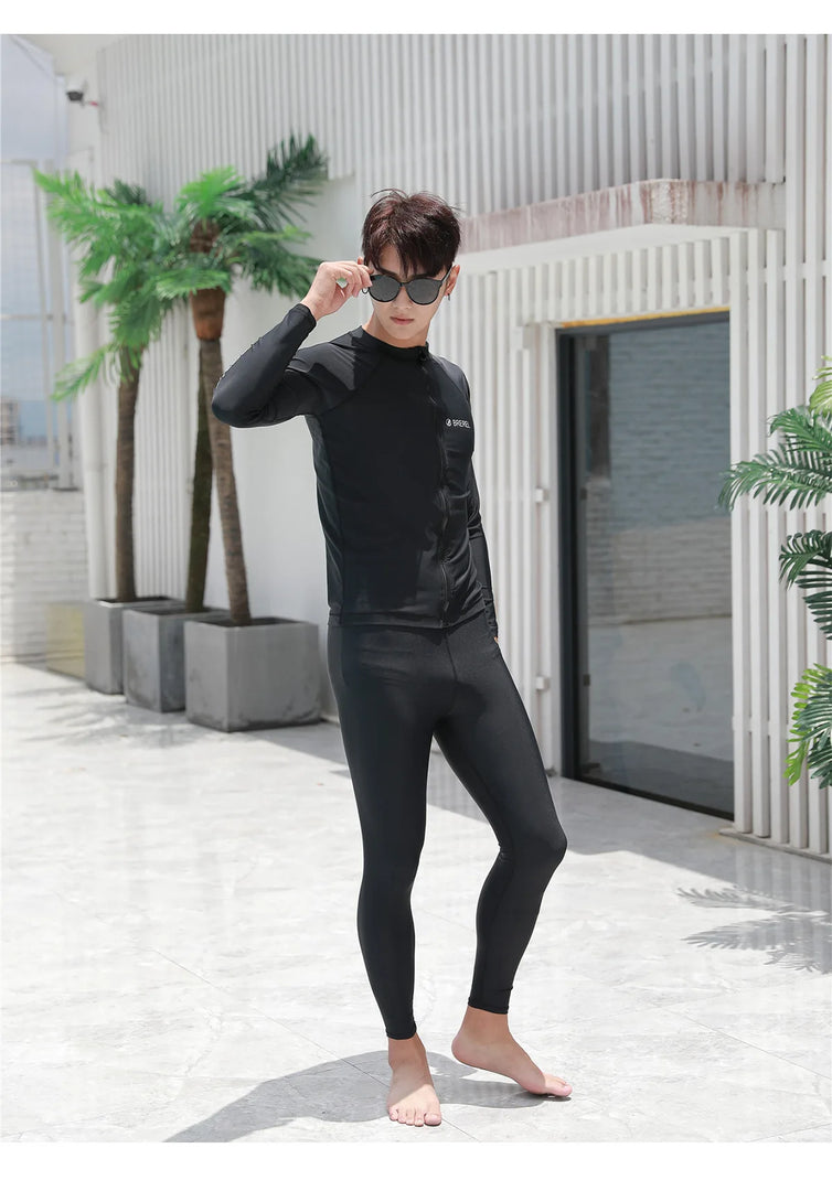 Men's Outdoor Water Sports Surfing Beach Swim Pants Sun Protection Anti-Jellyfish Diving RashGuard Fitness Bathing Legging Pants
