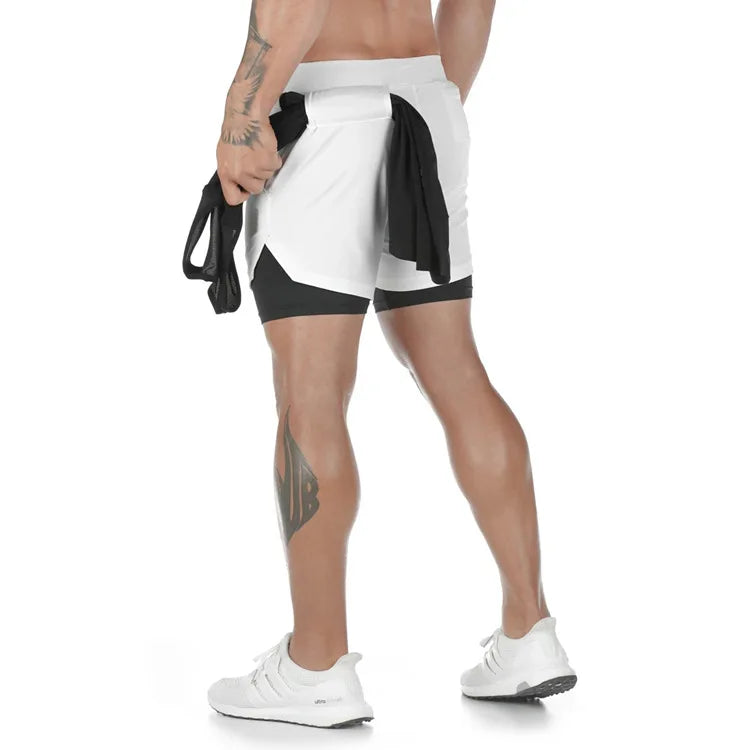 Running Shorts Men 2 In 1 Quick Dry Gym Workout