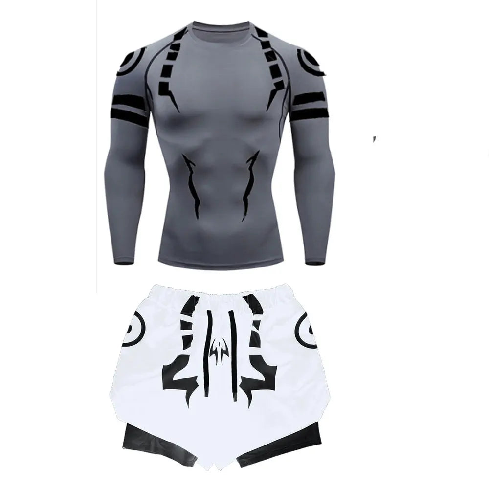 Anime Jujutsu Kaisen Compression Set Fitness Suit