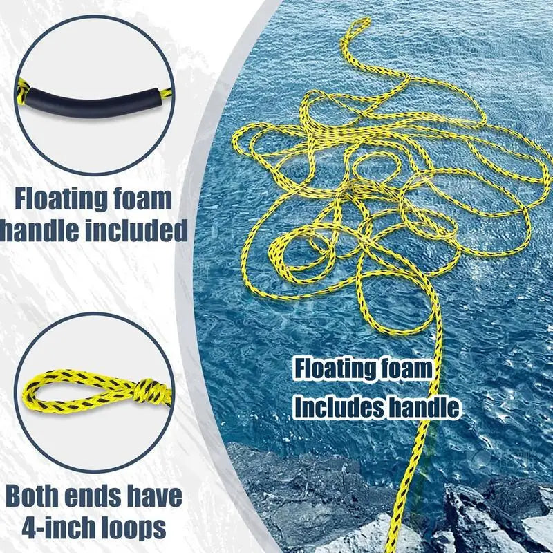 Boat Rope Professional Safe Floating Rope Boat Dock Lines For Boating Skiing Wakeboarding Kneeboarding Watersports Fitness