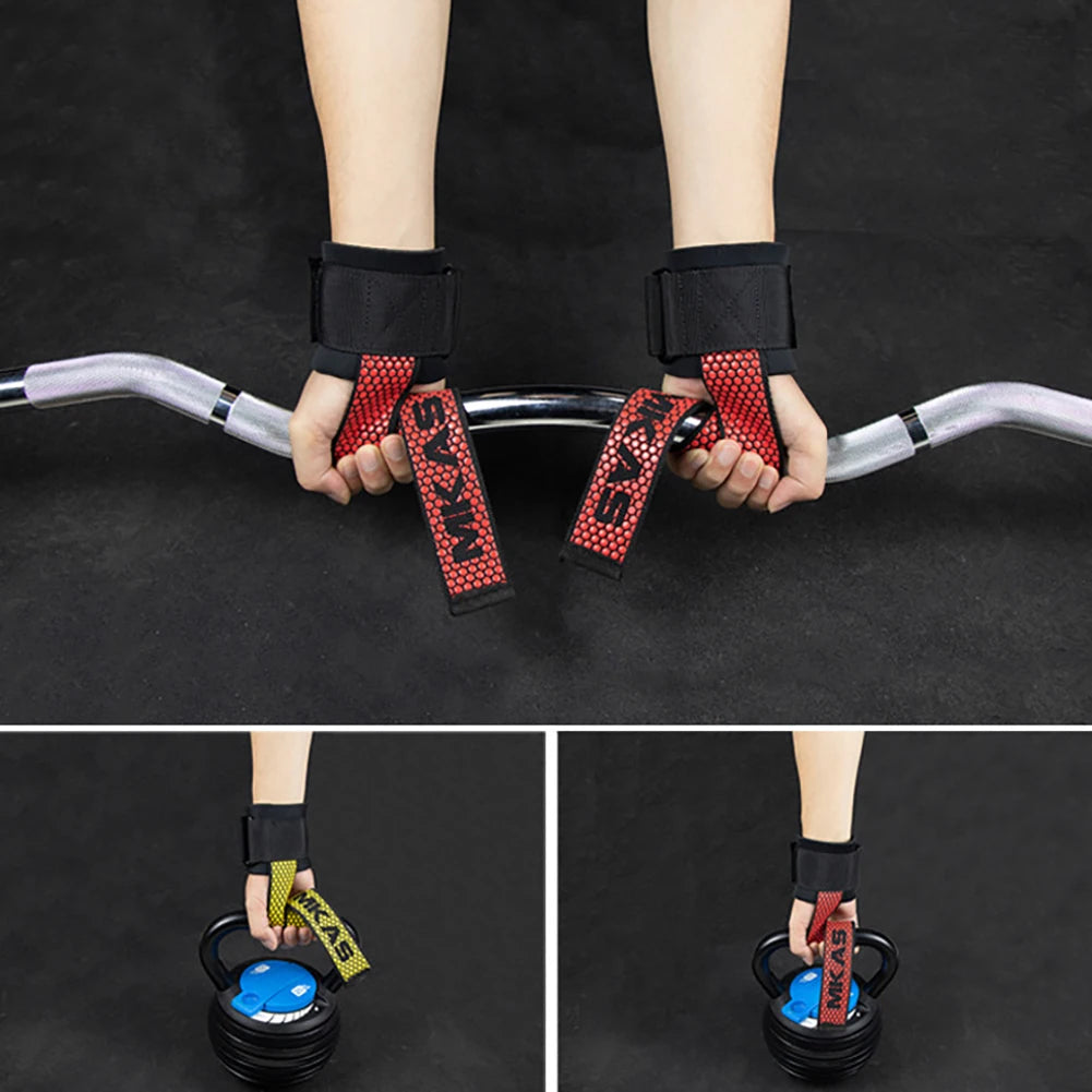 Weight Lifting Wrist Straps Fitness Bodybuilding Training Gym Lifting Straps with Non Slip Flex Gel Grip