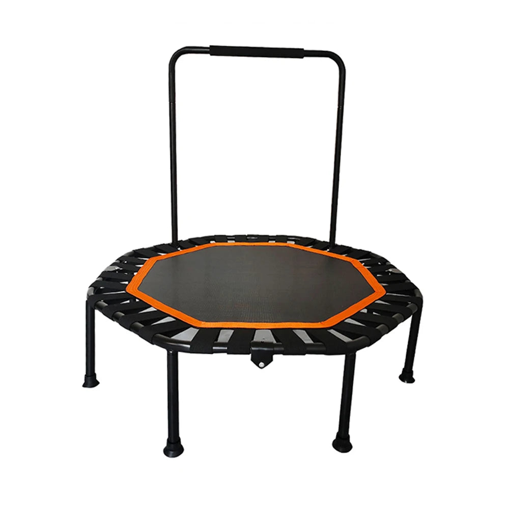 Mini Trampoline Adults Fitness Foldable 42-In Octagonal Silent Safe and Stable Slingshots for Adults Heavy Duty Double Handles