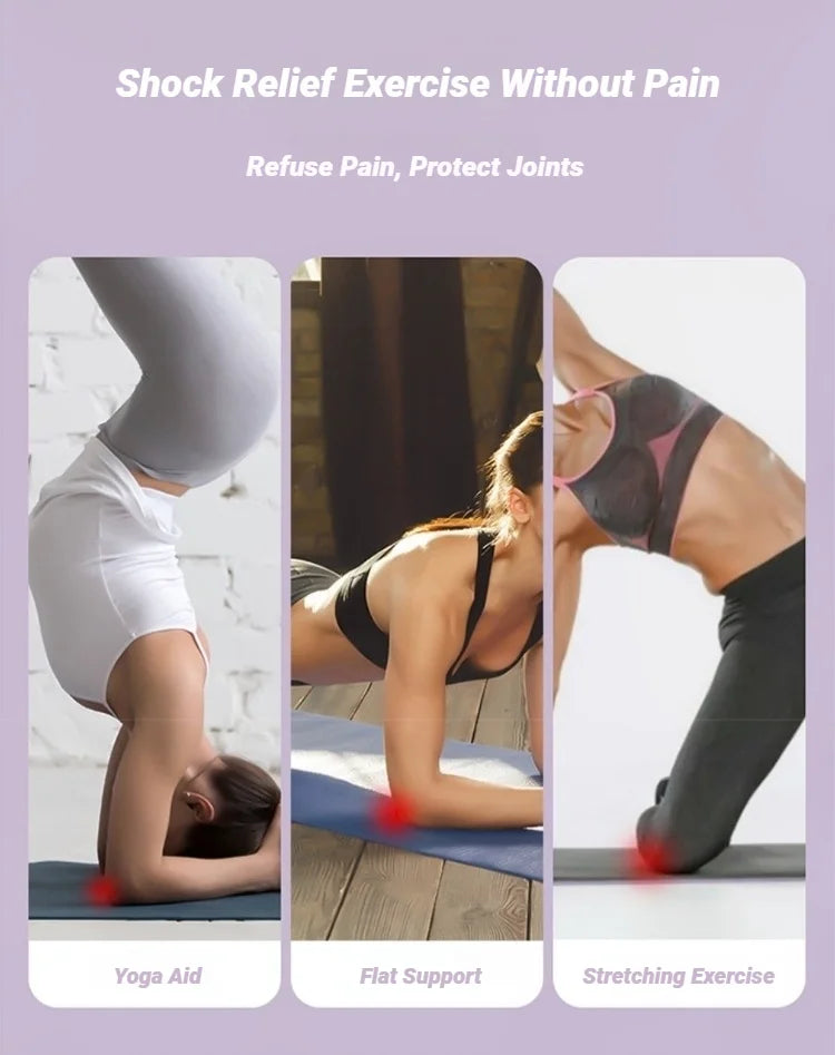 TPE Thickened Anti Slip Yoga Kneeling Protective Pad Knee Soft Flat Support Rebound Non-Slip Sports Fitness Mat Shock Absorption