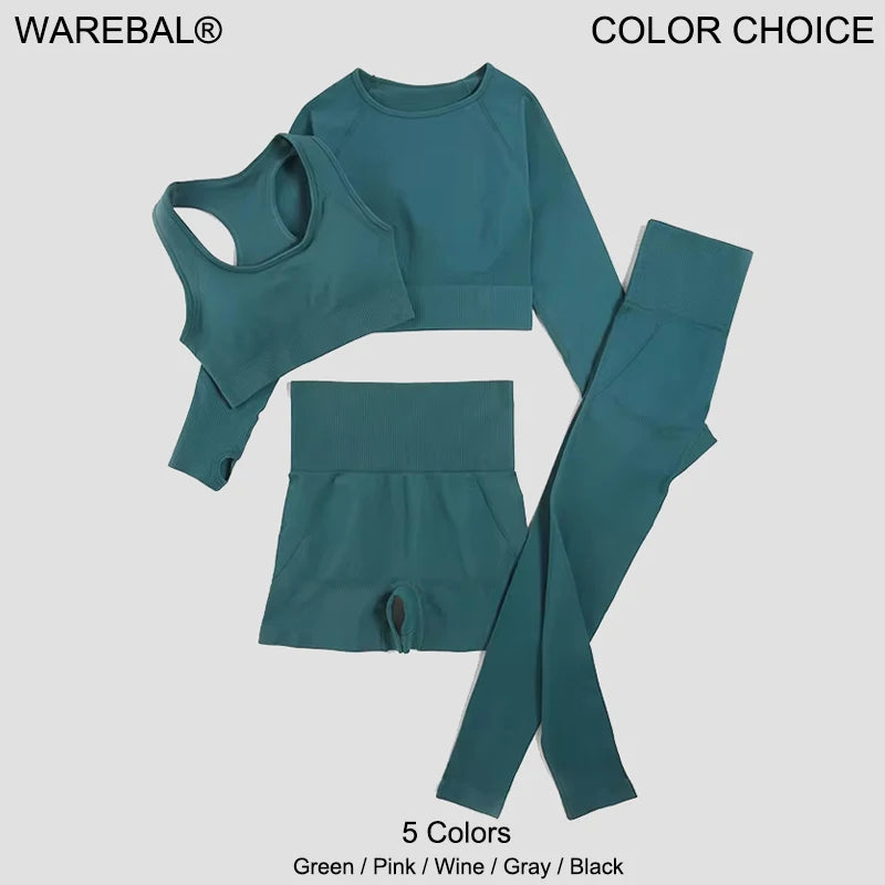 2/3/4pcs Seamless Yoga Set Gym Clothes Sportswear