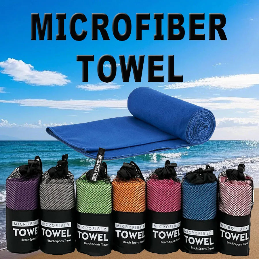 Microfiber Towel 1PC-Quick Dry Super Absorbent&Ultralight for Gym,Swim,Yoga Beach,Camping-Portable Fitness&Pool Accessories