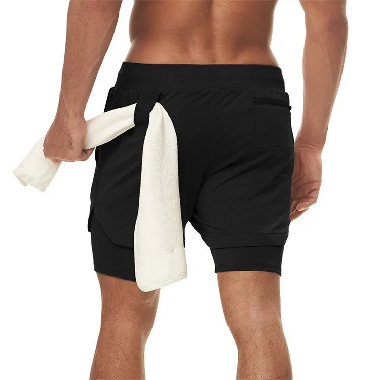 Running Shorts Men 2 In 1 Quick Dry Gym Workout