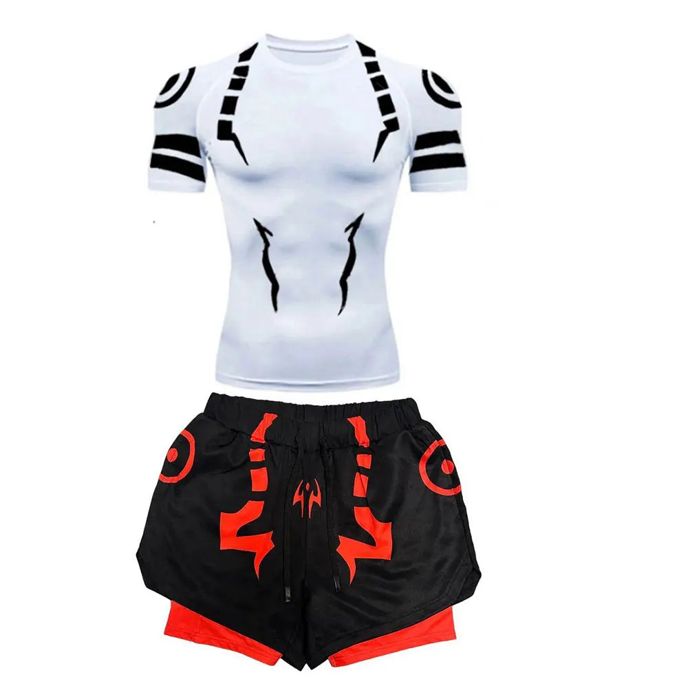 Anime Jujutsu Kaisen Compression Set Fitness Suit