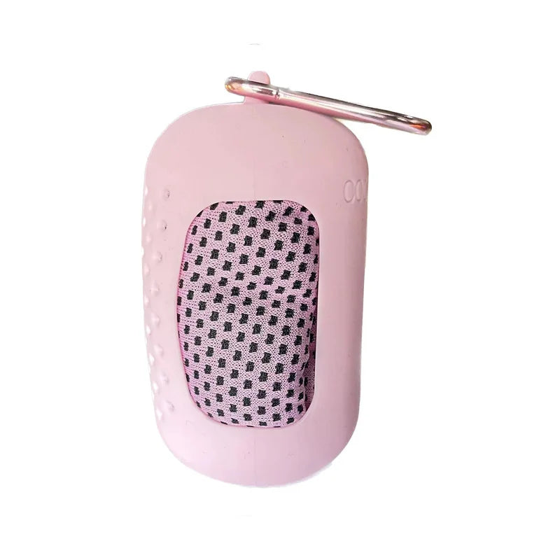 Portable Mini Silicone Set Cold Towel Outdoor Cooling Towel Heat Dissipation Sweat Absorption Quick-drying Fitness Hair