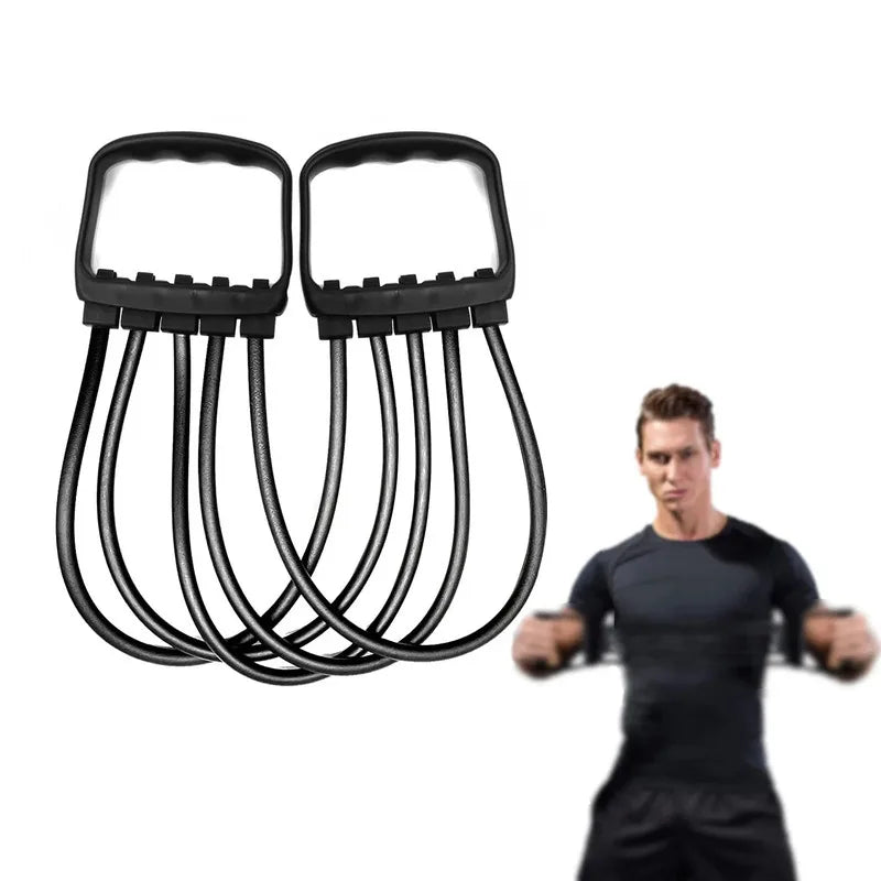 Full Body Workout Set Chest Expander with 5 Removable Resistance Bands