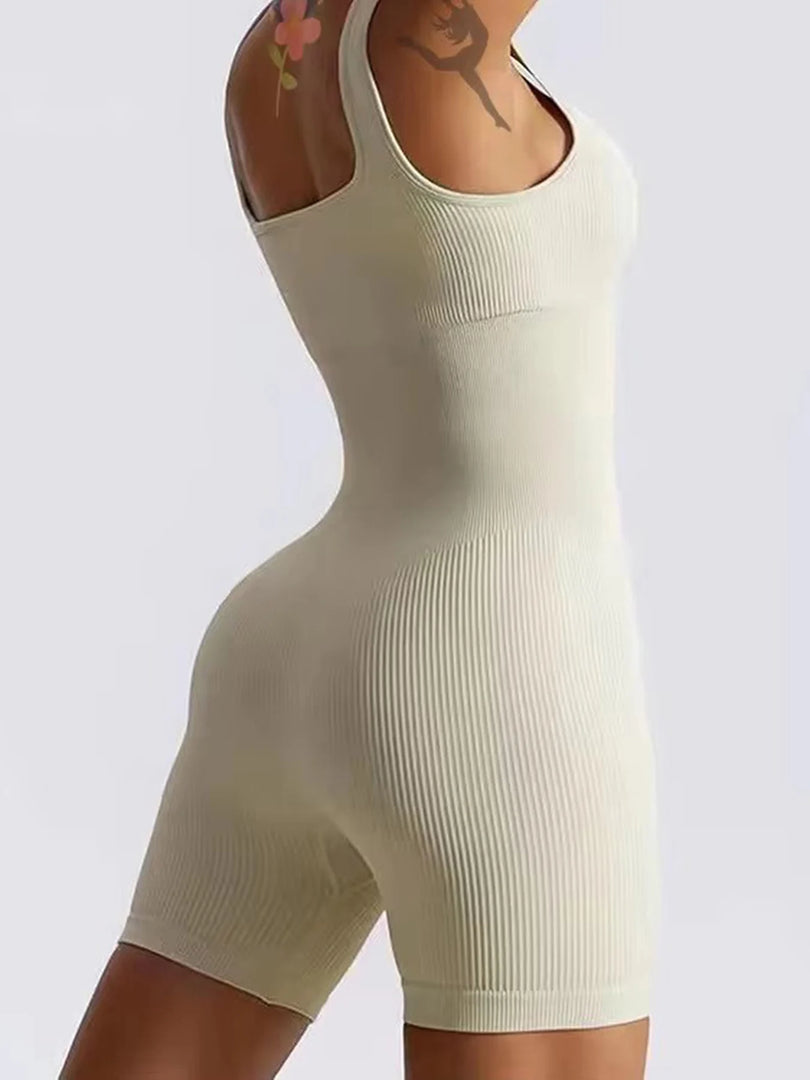 Women's sexy threaded yoga suit jumpsuit sleeveless high elasticity