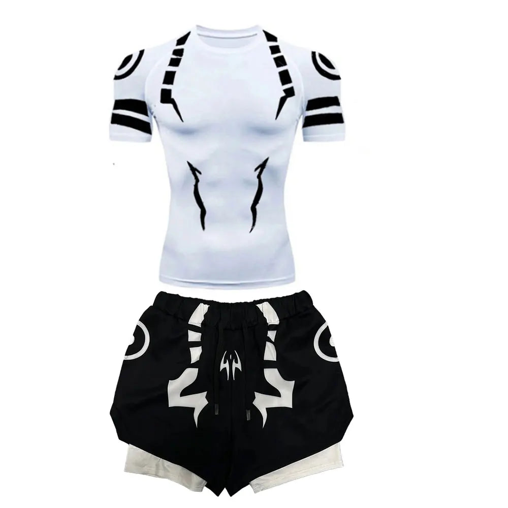 Anime Jujutsu Kaisen Compression Set Fitness Suit