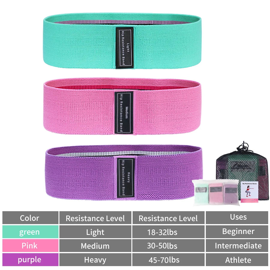 Fabric Resistance Hip Booty Bands Glute Thigh Elastic Workout