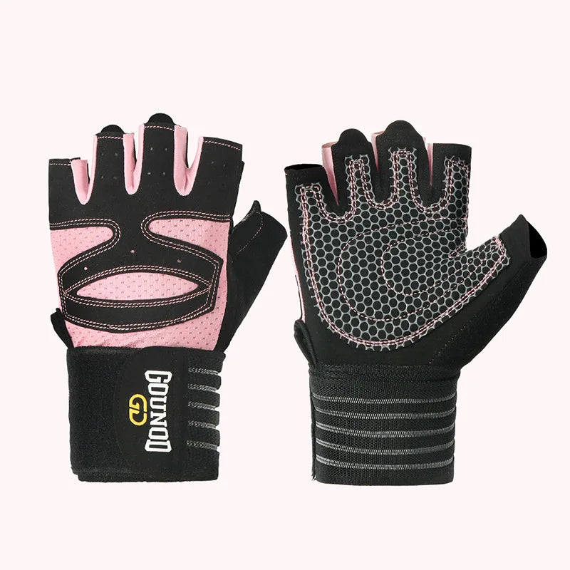 Weightlifting Gloves Wristband Support Breathable Anti-Slip
