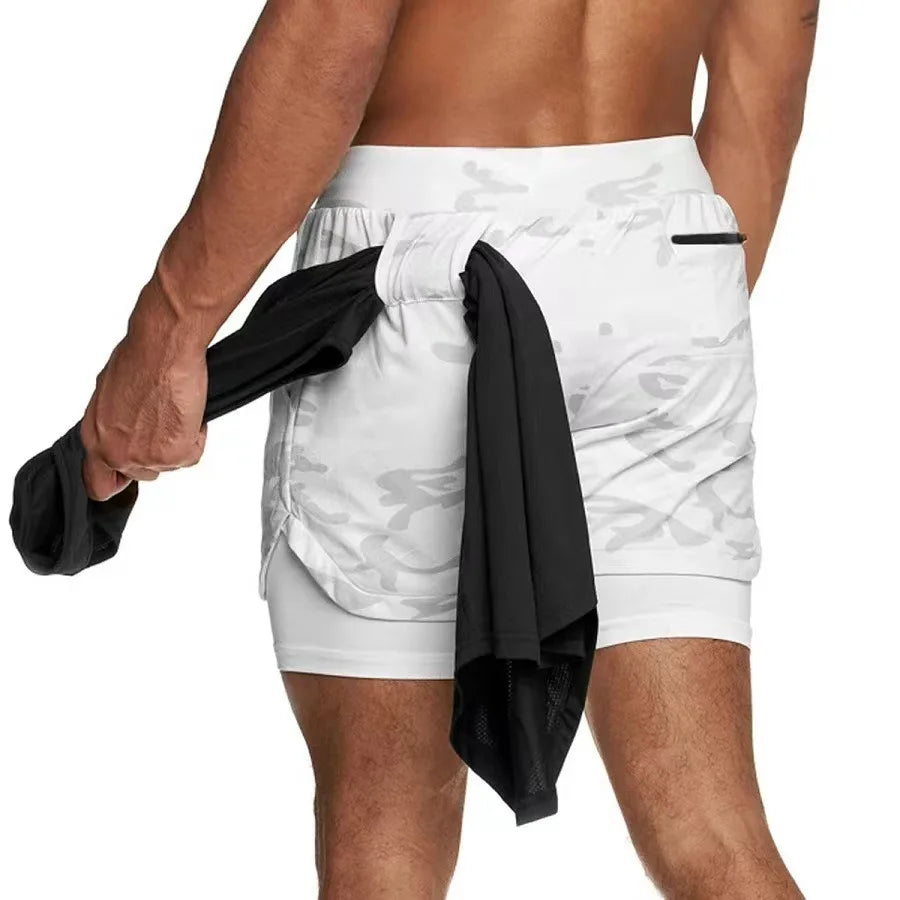 Running Shorts Men 2 In 1 Quick Dry Gym Workout