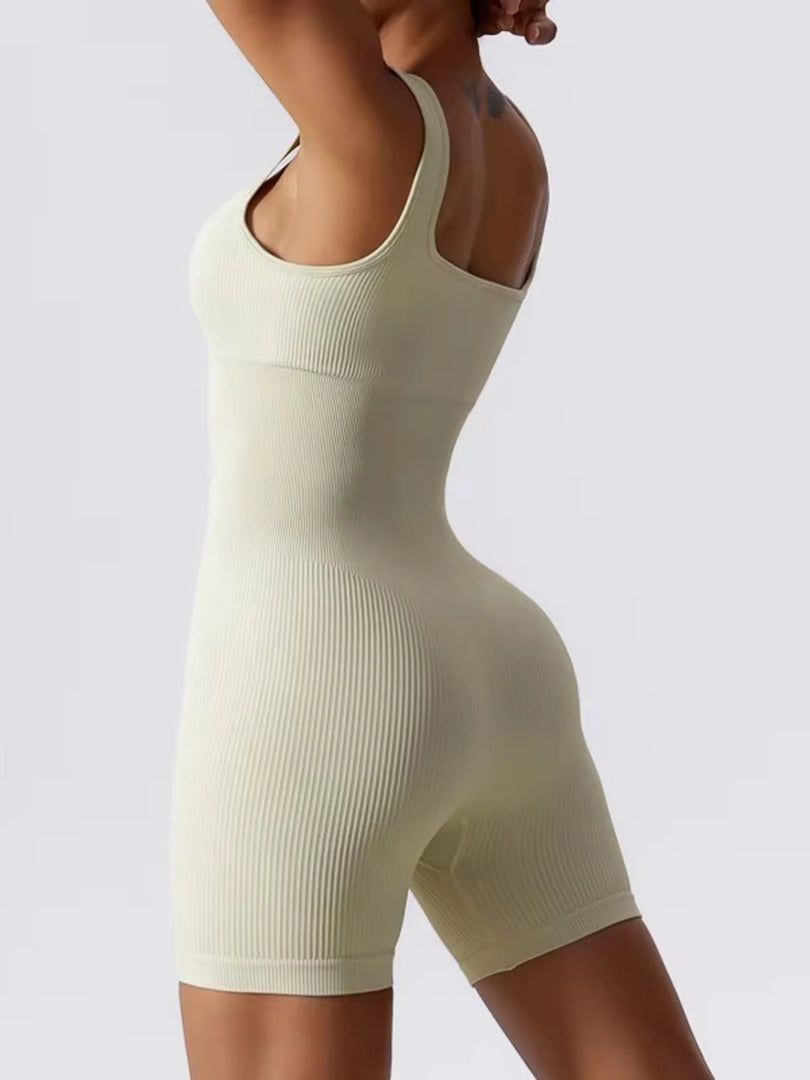Women's sexy threaded yoga suit jumpsuit sleeveless high elasticity