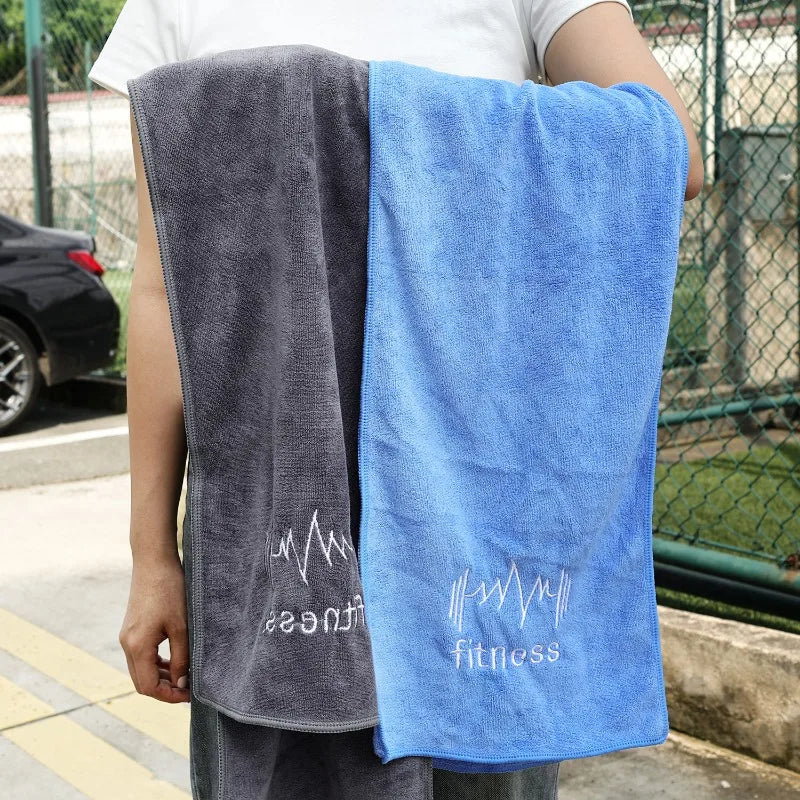 Microfiber Fitness Towel for Sports Gym Equipment Sweat Pad Beach Running Swimming Non-Slip Sports Sweat Absorbent Towel