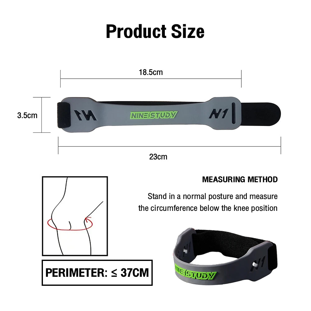 New Materials PVC Patellar Strap Knee Pads Support Waterproof Sweatproof Adjustable Knee Strap for Gym Sport Fitness Running 1PC