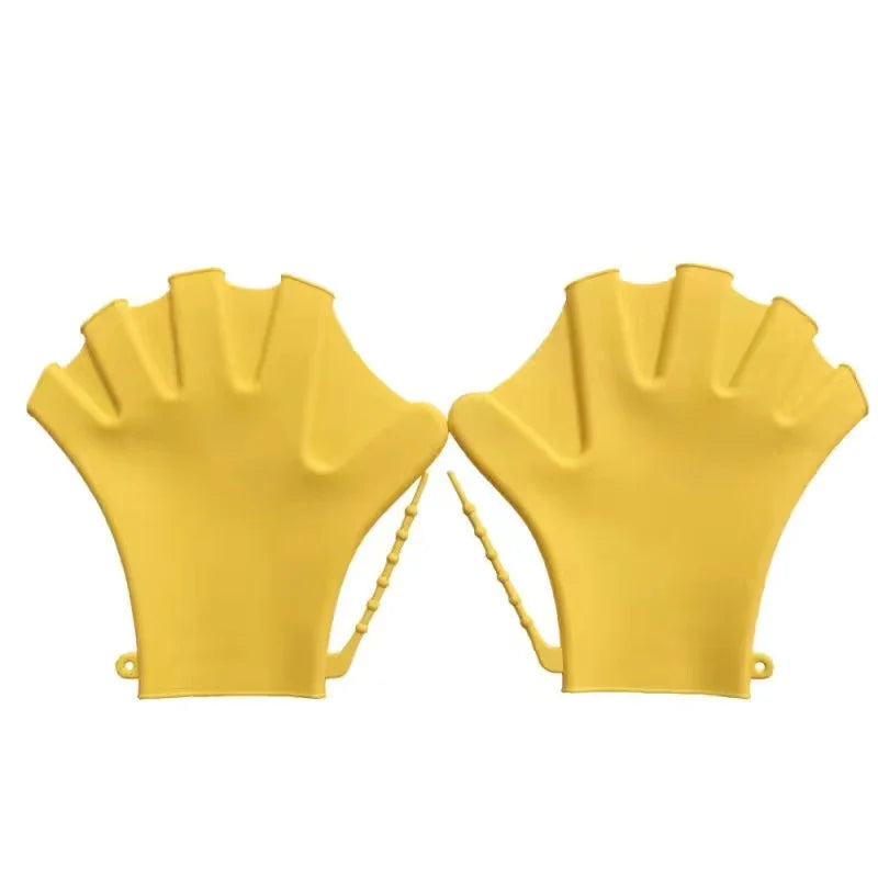 Child Adult Swimming Gloves Webbed Fitness Water Resistance Training Gloves Silicon Swimming Diving Glove Swim Training Mittens