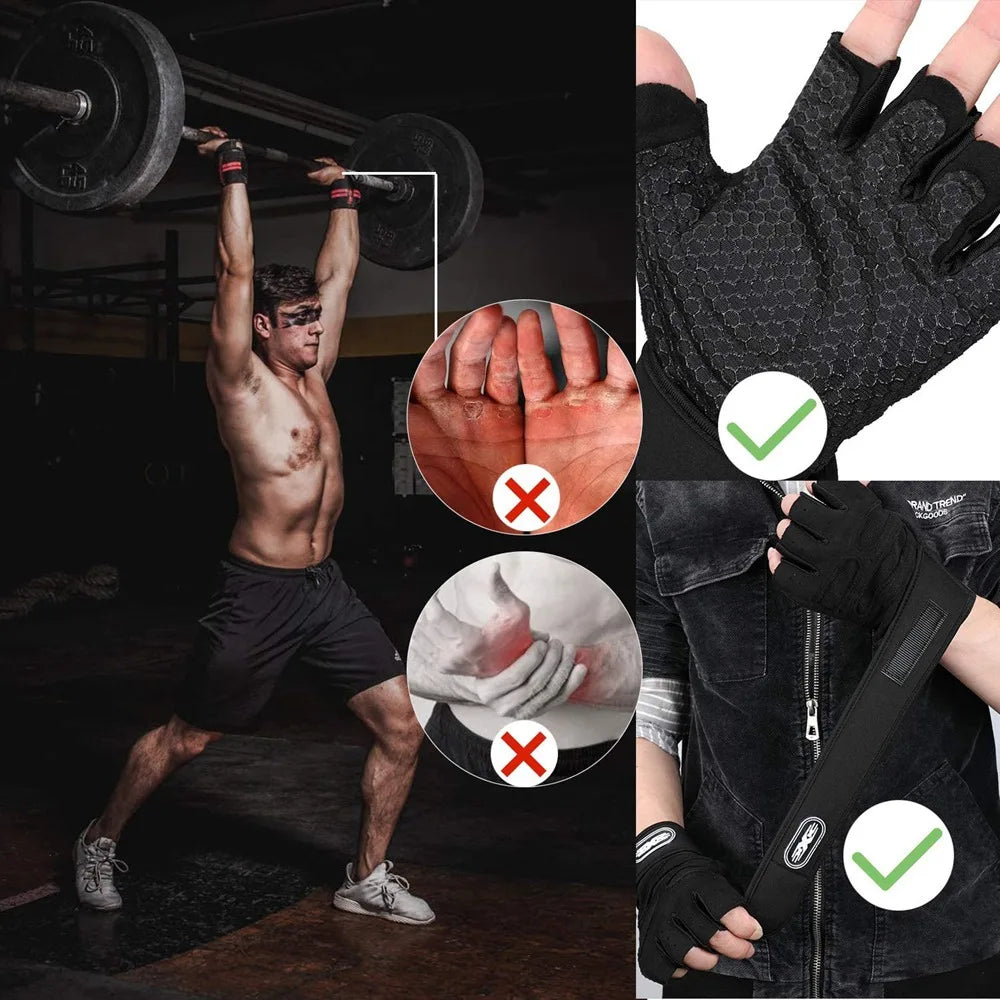 Weightlifting Wrist Straps Strength Training Adjustable