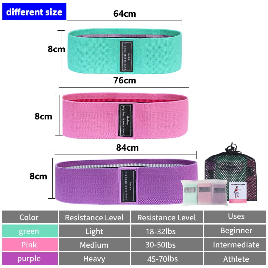 Fabric Resistance Hip Booty Bands Glute Thigh Elastic Workout