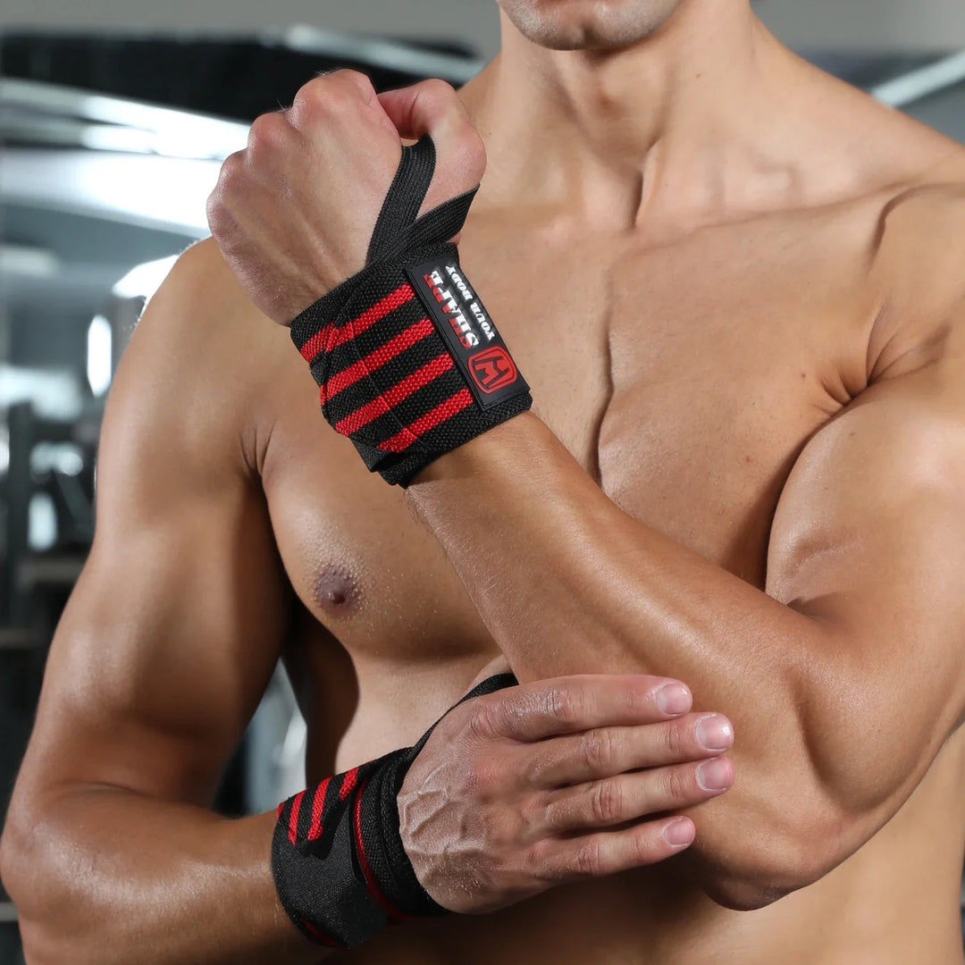 WOSWEIR-1 Pair Weightlifting Wristband, Wrist Wraps, Gym Fitness Straps Support , Sports Equipment